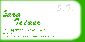 sara teimer business card